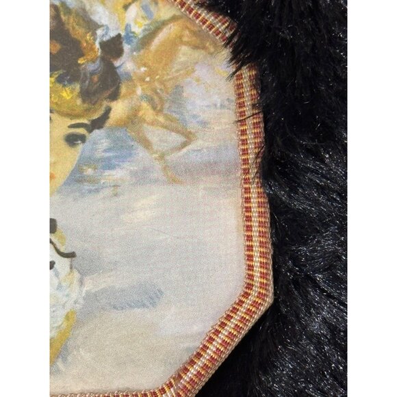 Vintage Victorian-Inspired Decorative Fabric Coasters Set Of 2 With Yellow Lady - Picture 8 of 10